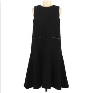 Leur Logette Black Beaded Ruffle Dress